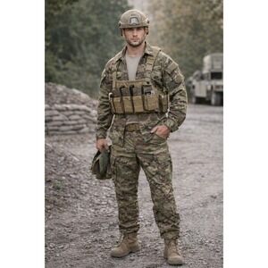 US Military Combat Trousers Mens M L Camo Tactical Cargo Pants Insect Repellent